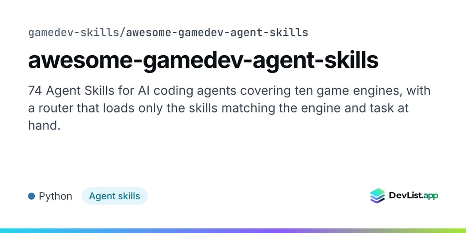 awesome-gamedev-agent-skills