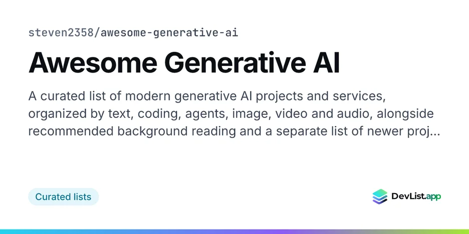 Awesome Generative AI