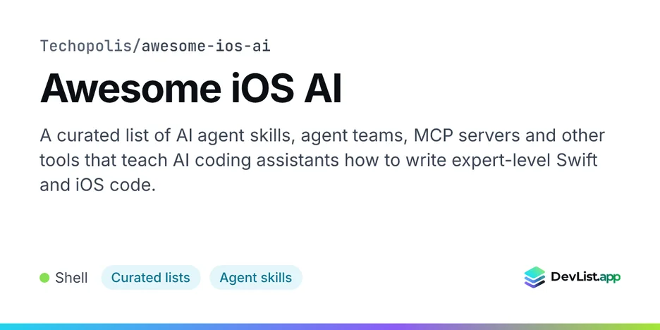 Awesome iOS AI
