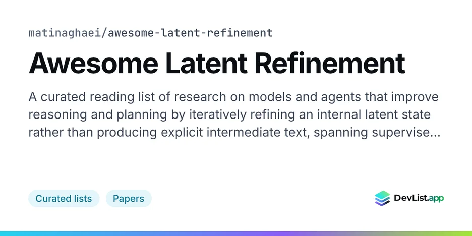 Awesome Latent Refinement