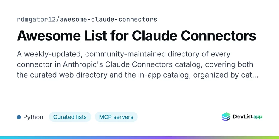 Awesome List for Claude Connectors