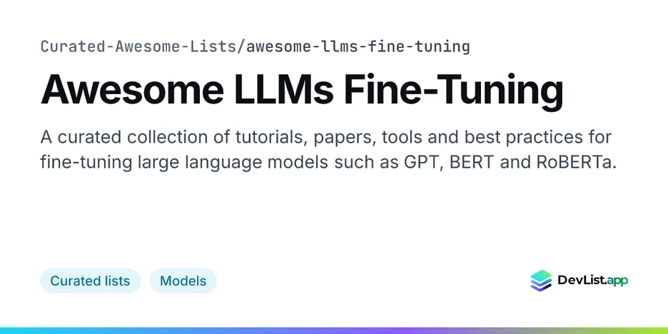 Awesome LLMs Fine-Tuning