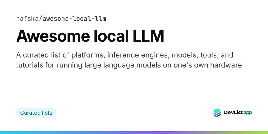 Awesome local LLM