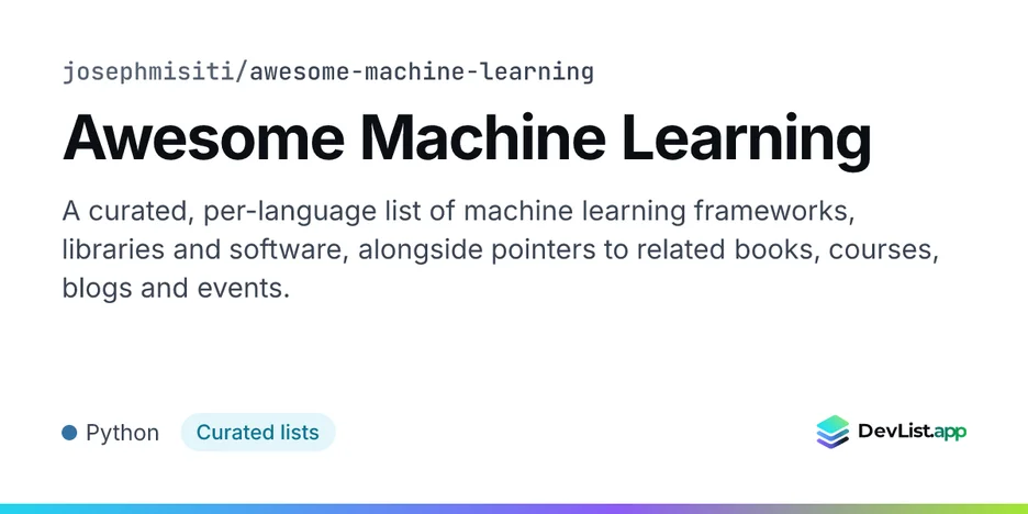 Awesome Machine Learning
