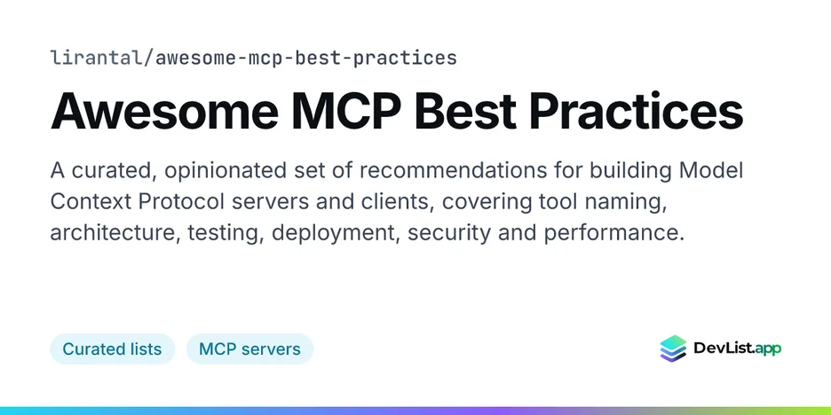 Awesome MCP Best Practices