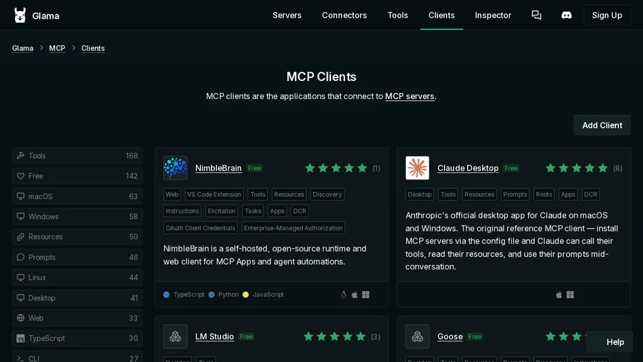 Awesome MCP Clients