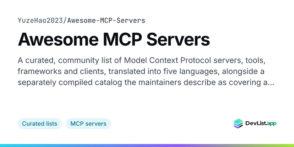 Awesome MCP Servers