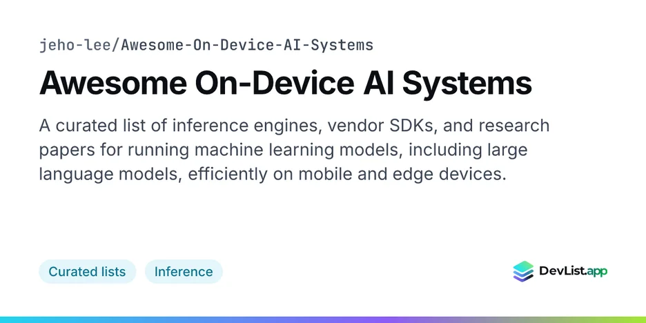 Awesome On-Device AI Systems