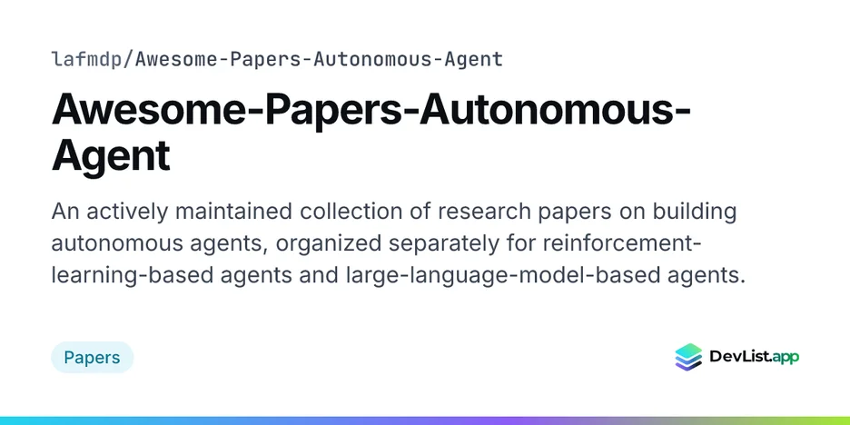 Awesome-Papers-Autonomous-Agent
