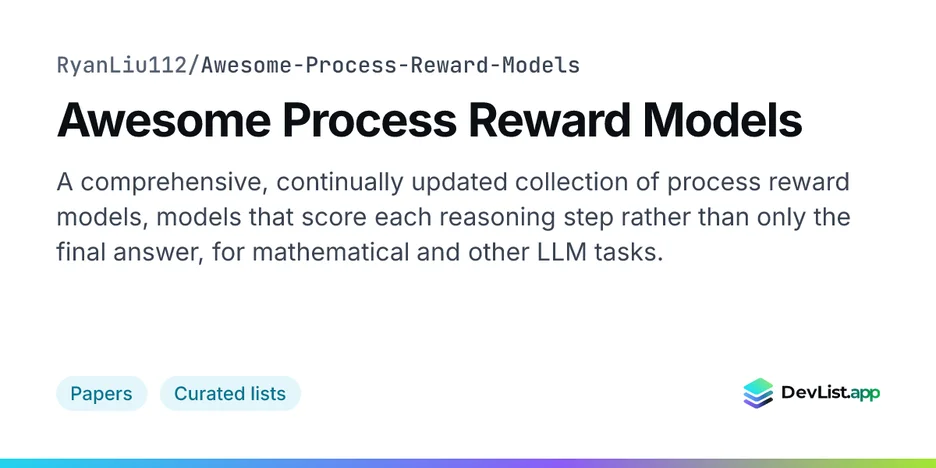 Awesome Process Reward Models
