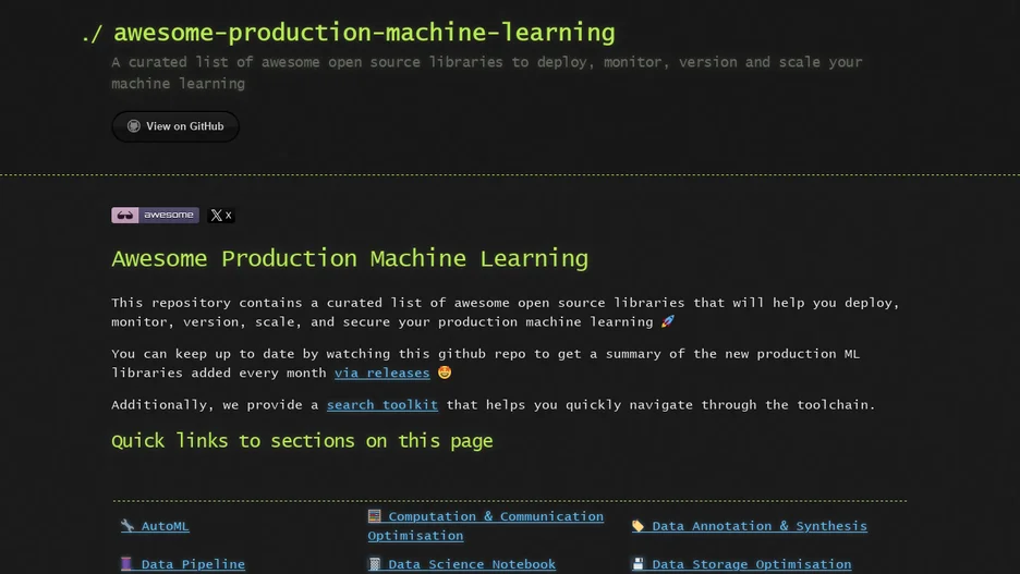 Awesome Production Machine Learning