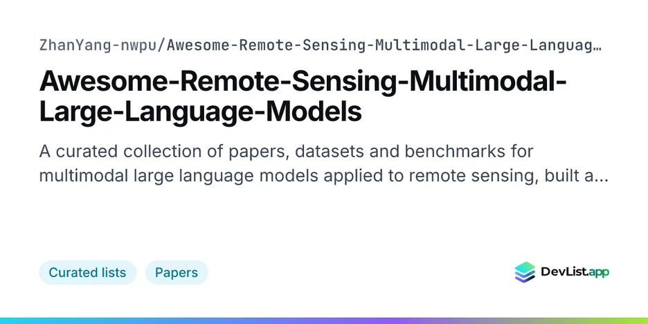 Awesome-Remote-Sensing-Multimodal-Large-Language-Models