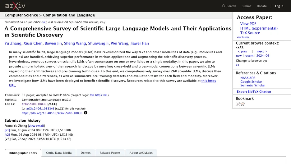 Awesome Scientific Language Models