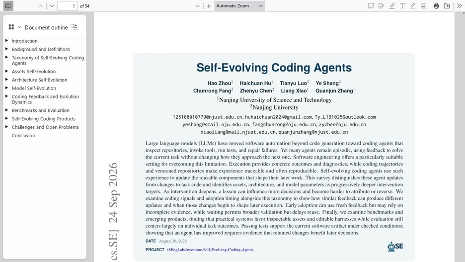 Awesome-Self-Evolving-Coding-Agents
