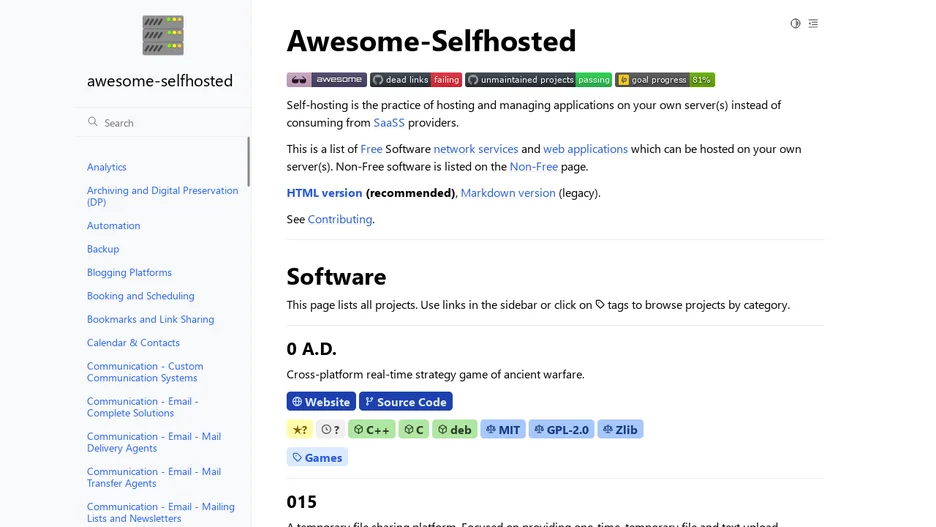 Awesome-Selfhosted