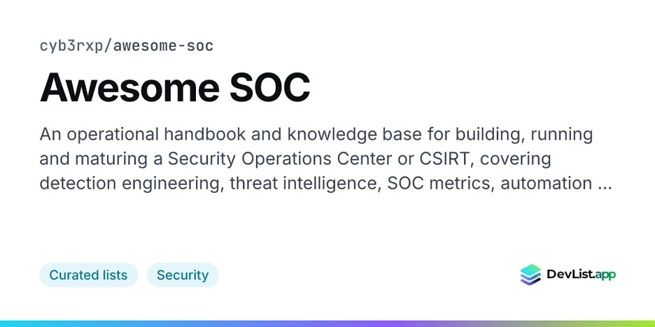 Awesome SOC