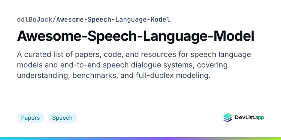 Awesome-Speech-Language-Model