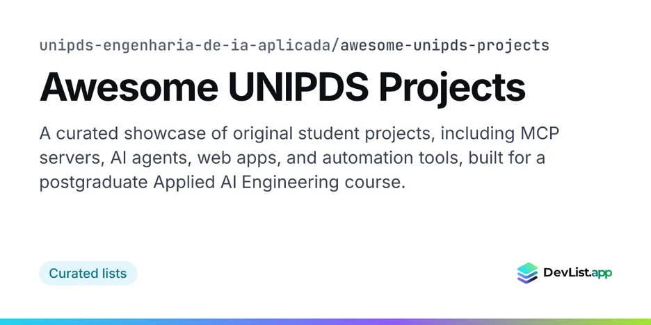 Awesome UNIPDS Projects