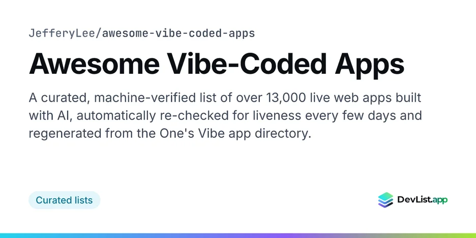 Awesome Vibe-Coded Apps