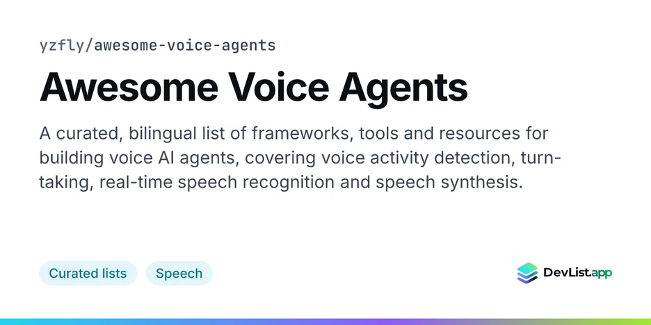 Awesome Voice Agents