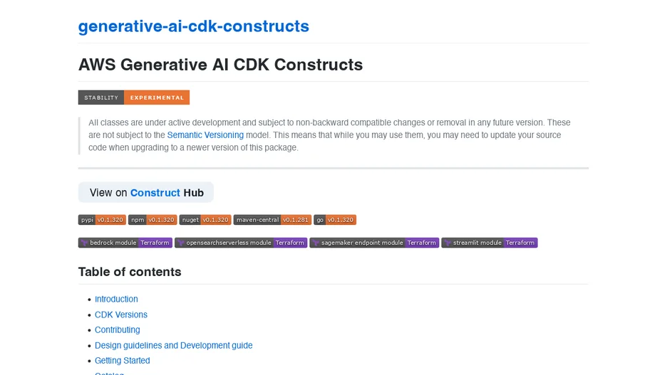 AWS Generative AI CDK Constructs