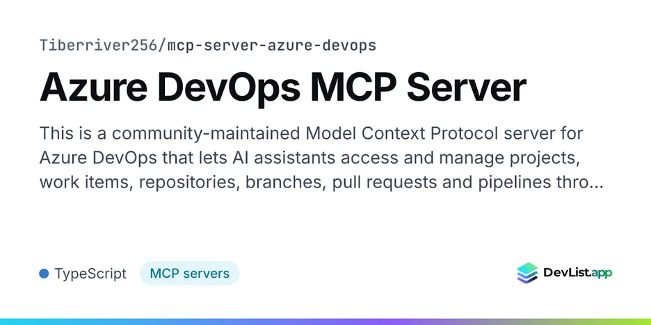 Azure DevOps MCP Server