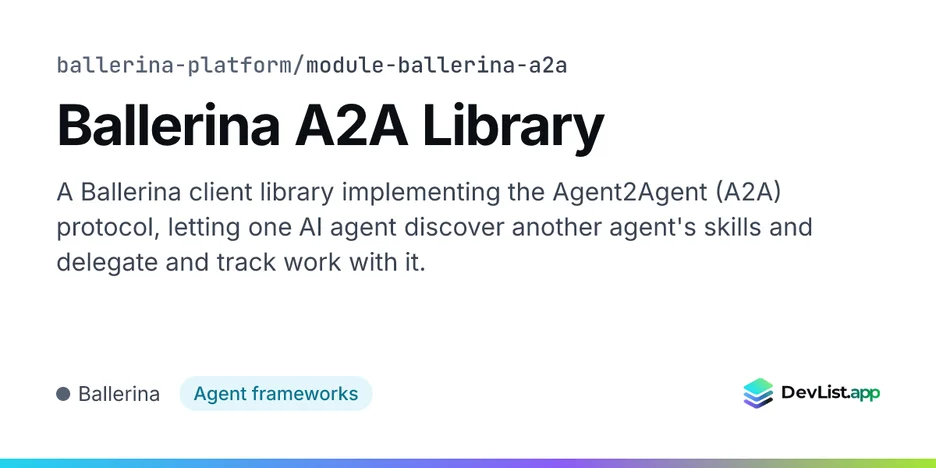 Ballerina A2A Library