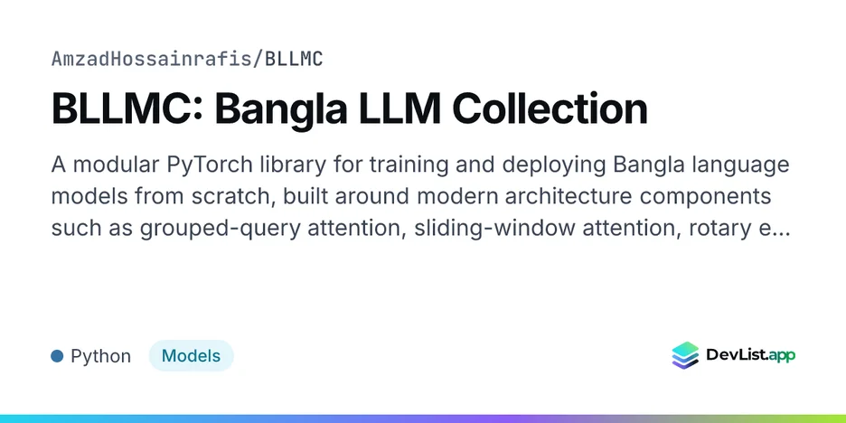 BLLMC: Bangla LLM Collection