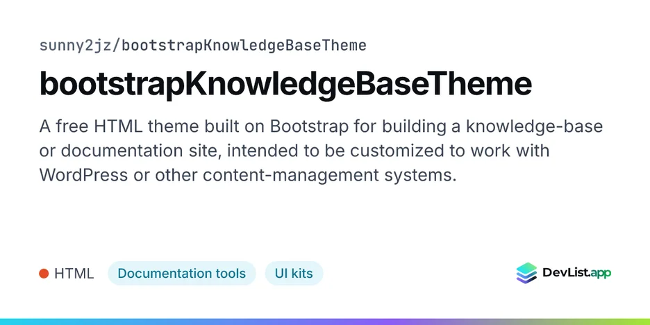 bootstrapKnowledgeBaseTheme
