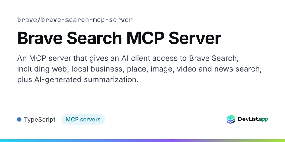 Brave Search MCP Server