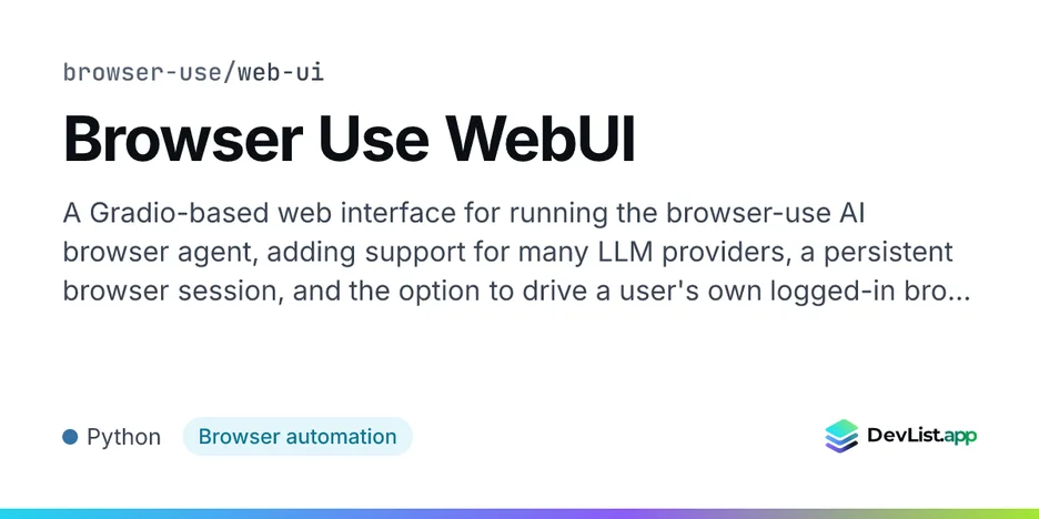Browser Use WebUI