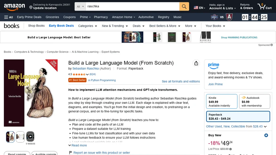 Build a Large Language Model (From Scratch)