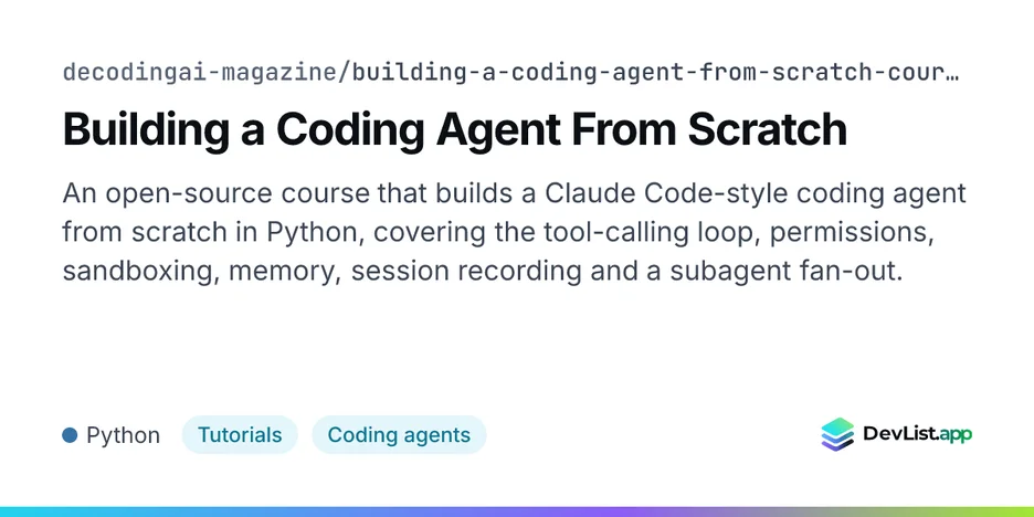 Building a Coding Agent From Scratch