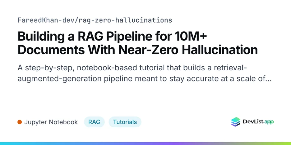 Building a RAG Pipeline for 10M+ Documents With Near-Zero Hallucination