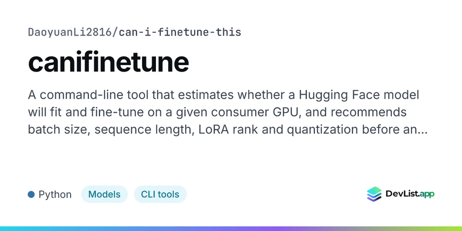 canifinetune