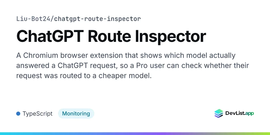 ChatGPT Route Inspector