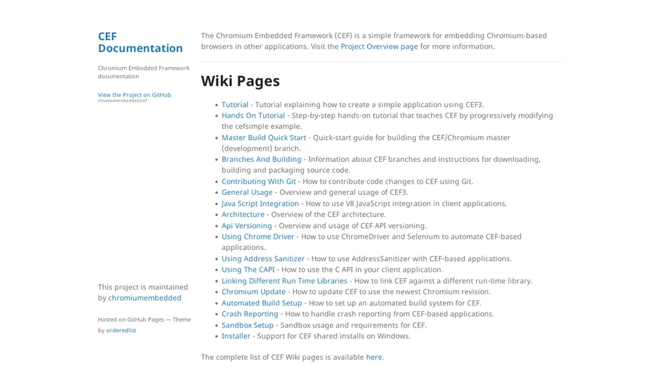 Chromium Embedded Framework (CEF)