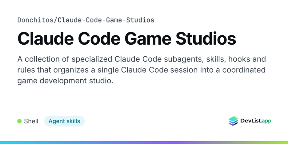 Claude Code Game Studios