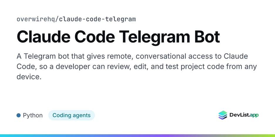 Claude Code Telegram Bot