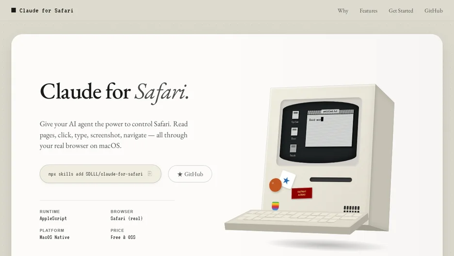 Claude for Safari
