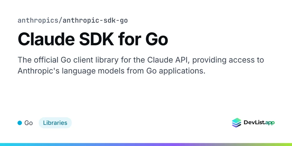 Claude SDK for Go