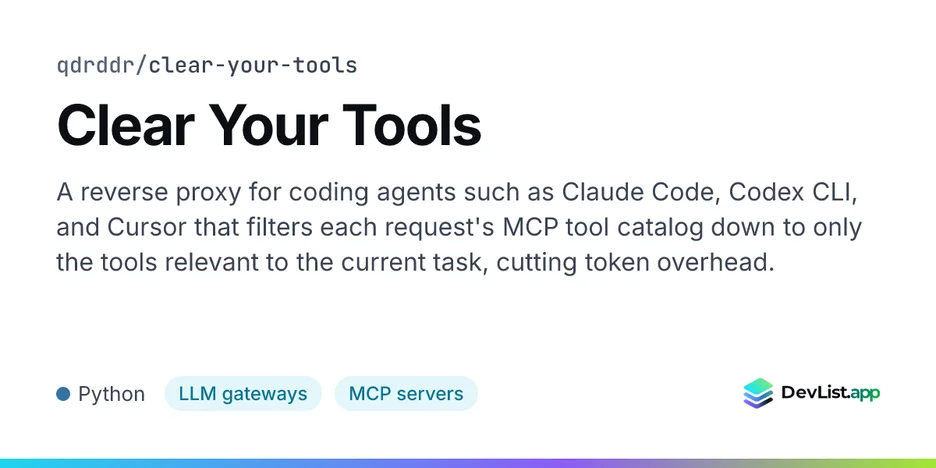 Clear Your Tools