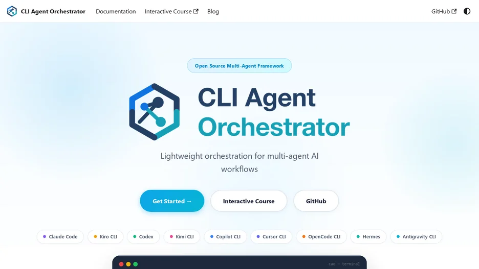 CLI Agent Orchestrator (CAO)