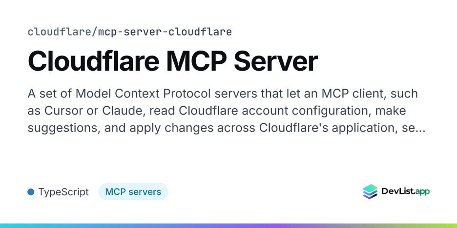 Cloudflare MCP Server