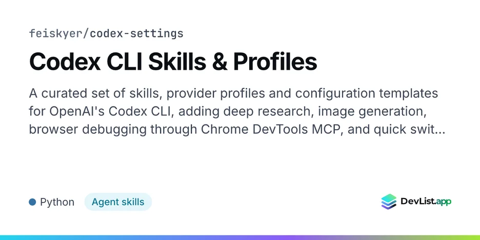 Codex CLI Skills & Profiles