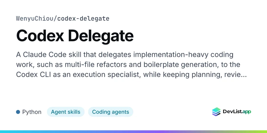 Codex Delegate