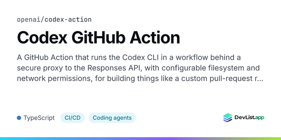Codex GitHub Action