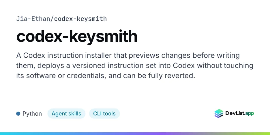codex-keysmith