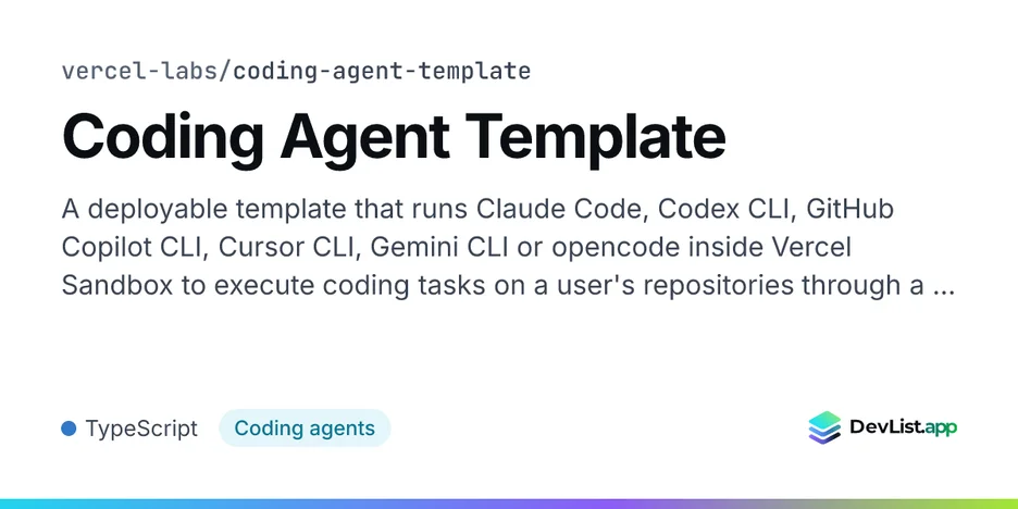 Coding Agent Template