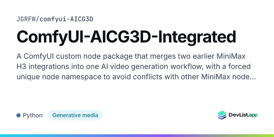 ComfyUI-AICG3D-Integrated